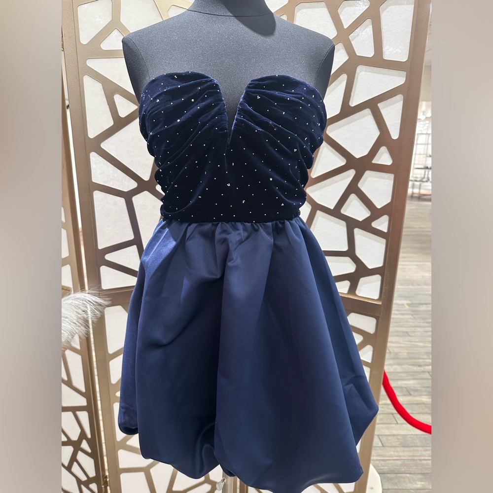 Navy Blue Short Dress